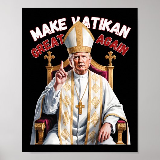 Paus Trump Grappig President Trump Poster (Voorkant)