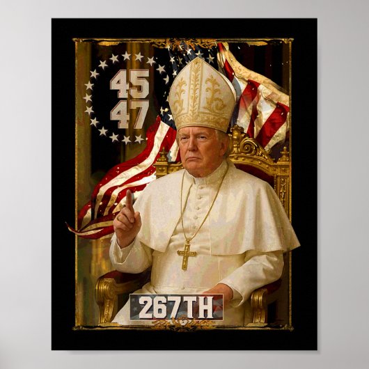 Paus Trump Grappig President Trump Poster (Voorkant)