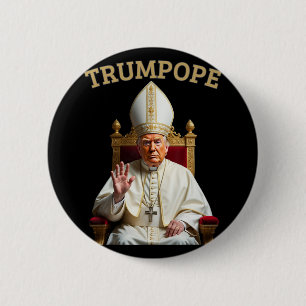 Paus Trump Grappig President Trump verklaart zichz Ronde Button 5,7 Cm