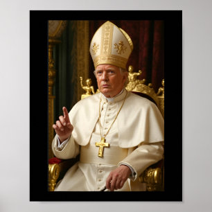 Paus Trump: Grappig President Trump wil toekomst z Poster