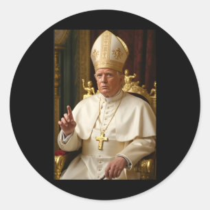 Paus Trump: Grappig President Trump wil toekomst z Ronde Sticker