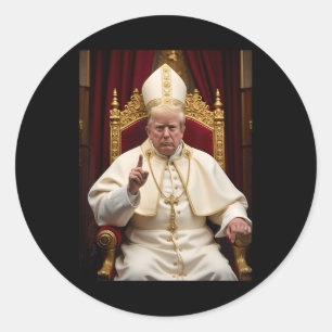 Paus Trump Grappig Trump President Trump Vaticaan Ronde Sticker