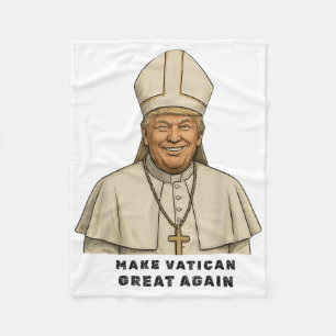 Paus Trump Grappig Trump Vaticaan Christelijk Retr Fleece Deken