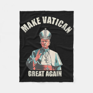 Paus Trump Grappig Trump Vaticaan Christelijk Retr Fleece Deken