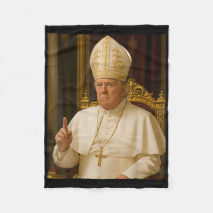 Paus Trump Grappig Trump Vaticaan Christelijk Retr Fleece Deken