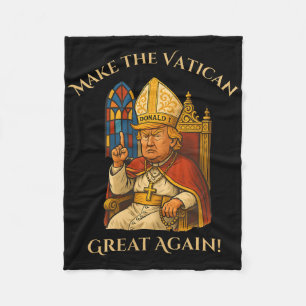 Paus Trump Grappig Trump Vaticaan Christelijk Retr Fleece Deken
