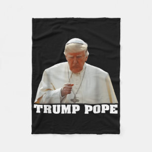 Paus Trump Grappig Trump Vaticaan Christelijk Retr Fleece Deken