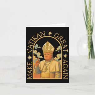 Paus Trump Grappig Trump Vaticaan Christelijk Retr Kaart