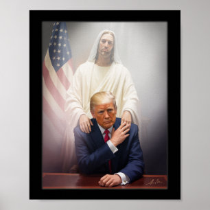 Paus Trump Grappig Trump Vaticaan Christelijk Retr Poster