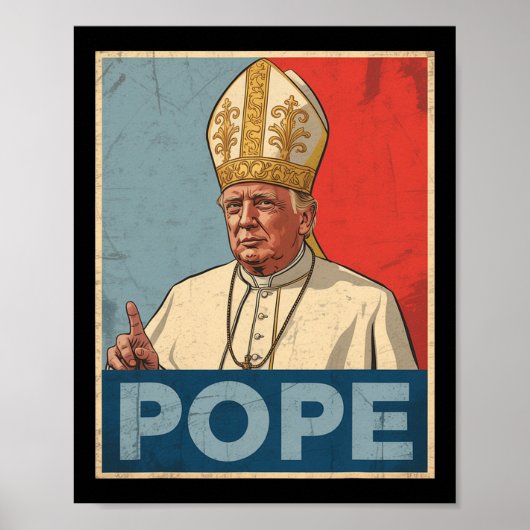 Paus Trump Grappig Trump Vaticaan Christelijk Retr Poster (Voorkant)