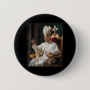 Paus Trump Grappig Trump Vaticaan Christelijk Retr Ronde Button 5,7 Cm