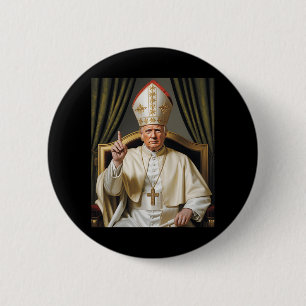 Paus Trump Grappig Trump Vaticaan Christelijk Retr Ronde Button 5,7 Cm