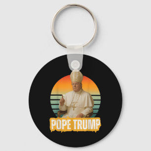 Paus Trump Grappig Trump Vaticaan Christelijk Retr Sleutelhanger