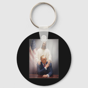 Paus Trump Grappig Trump Vaticaan Christelijk Retr Sleutelhanger