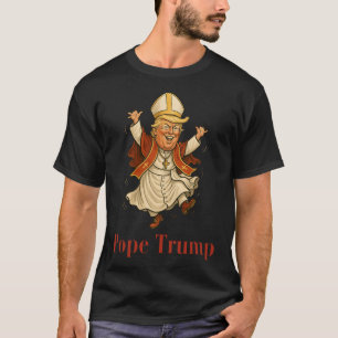 Paus Trump Grappig Trump Vaticaan Christelijk Retr T-shirt