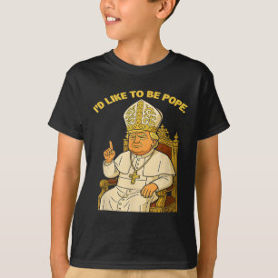 Paus Trump Grappig Trump Vaticaan Christelijk Retr T-shirt
