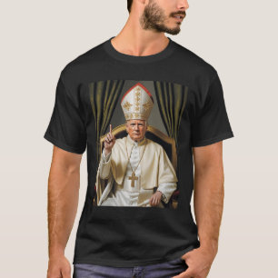 Paus Trump Grappig Trump Vaticaan Christelijk Retr T-shirt