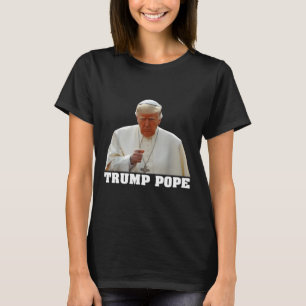 Paus Trump Grappig Trump Vaticaan Christelijk Retr T-shirt