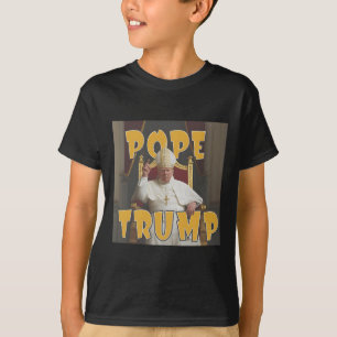 Paus Trump Grappig Trump Vaticaan Christelijk Retr T-shirt