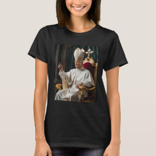 Paus Trump Grappig Trump Vaticaan Christelijk Retr T-shirt