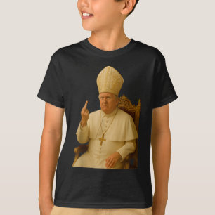Paus Trump Grappig Trump Vaticaan Christelijk Retr T-shirt