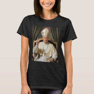 Paus Trump Grappig Trump Vaticaan Christelijk Retr T-shirt