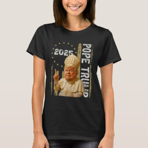 Paus Trump Grappig Trump Vaticaan Christelijk Retr T-shirt
