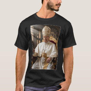 Paus Trump Grappig Trump Vaticaan Christelijk Retr T-shirt