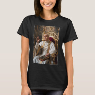 Paus Trump Grappig Trump Vaticaan Christelijk Retr T-shirt
