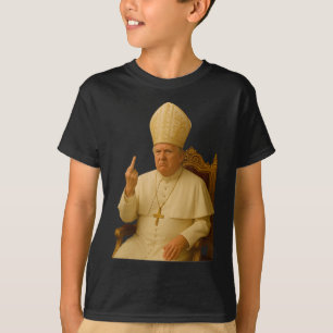 Paus Trump Grappig Trump Vaticaan Christelijk Retr T-shirt