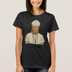 Paus Trump Grappig Trump Vaticaan Christelijk Retr T-shirt