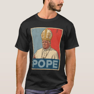 Paus Trump Grappig Trump Vaticaan Christelijk Retr T-shirt