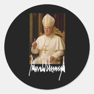 Paus Trump Grappige Amerikaanse President Trump Va Ronde Sticker