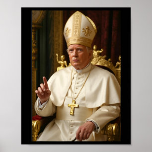 Paus Trump Grappige President Trump Wil Futur Zijn Poster