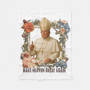 Paus Trump Grappige Trump Vaticaan Christelijke Re Fleece Deken