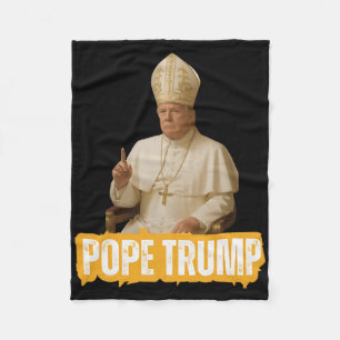 Paus Trump Grappige Trump Vaticaan Christelijke Re Fleece Deken
