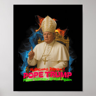 Paus Trump Grappige Trump Vaticaan Christelijke Re Poster