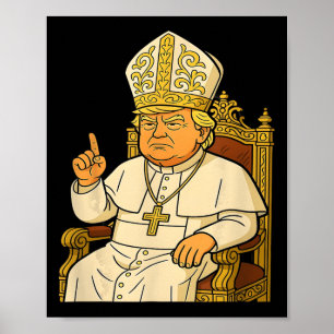 Paus Trump Grappige Trump Vaticaan Christelijke Re Poster