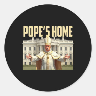 Paus Trump Home Trump Paus Donald Trump Politiek Ronde Sticker