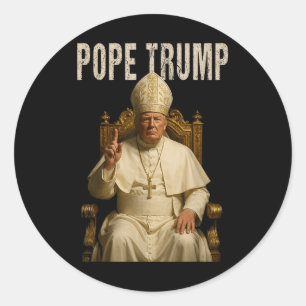 Paus Trump ,raar katholiek Trump-T-shirt Ronde Sticker