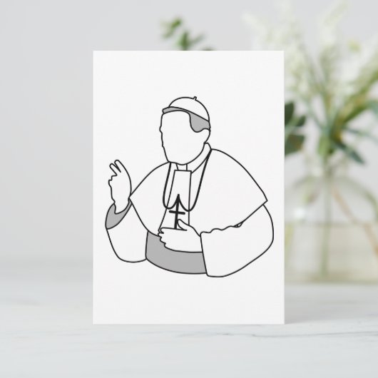 Paus uitnodigingen (Staand voorkant)