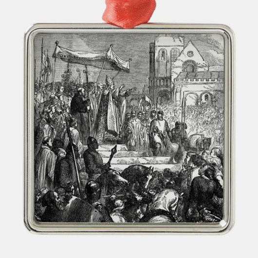 Paus Urban II Preaching the First Crusade Metalen Ornament (Voorkant)