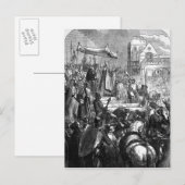 Paus Urbanus II predikt de Eerste Kruistocht Briefkaart (Voorkant / Achterkant)