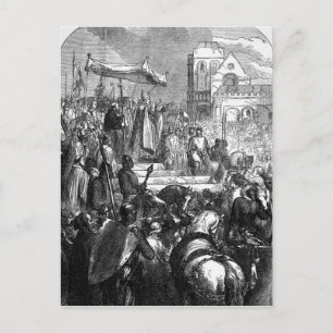 Paus Urbanus II predikt de Eerste Kruistocht Briefkaart