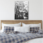 Paus Urbanus II predikt de Eerste Kruistocht Canvas Afdruk (Insitu (Slaapkamer))