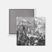 Paus Urbanus II predikt de Eerste Kruistocht Magneet (Voorkant / Achterkant)