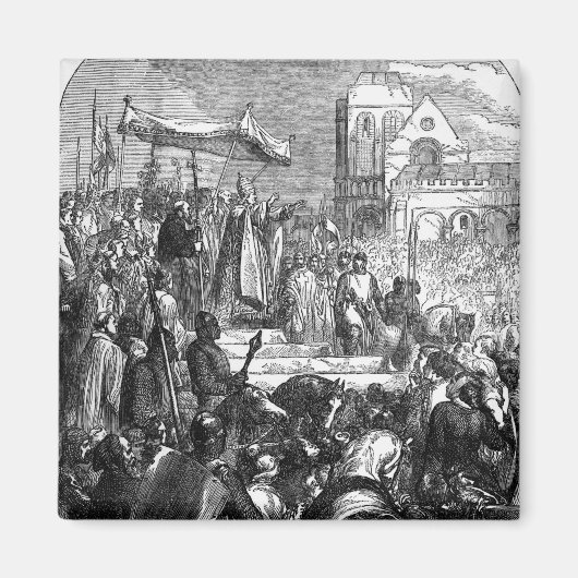 Paus Urbanus II predikt de Eerste Kruistocht Magneet (Voorkant)