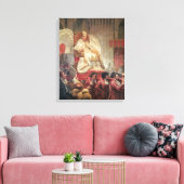 Paus VIII in St. Peter op de Sedia Gestatoria Canvas Afdruk (Insitu (Woonkamer))