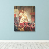 Paus VIII in St. Peter op de Sedia Gestatoria Canvas Afdruk (Insitu (Houten vloer))