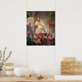 Paus VIII in St. Peter op de Sedia Gestatoria Poster (Keuken)